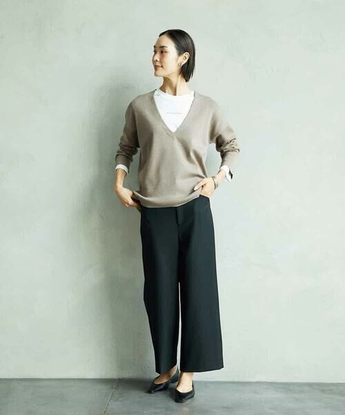 MICHEL KLEIN / ミッシェルクラン ニット・セーター | 深Vネックニットプルオーバー | 詳細17