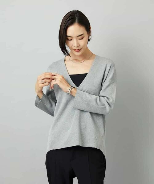 MICHEL KLEIN / ミッシェルクラン ニット・セーター | 深Vネックニットプルオーバー | 詳細4