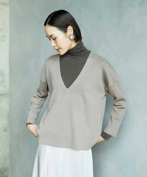 MICHEL KLEIN / ミッシェルクラン ニット・セーター | 深Vネックニットプルオーバー | 詳細9