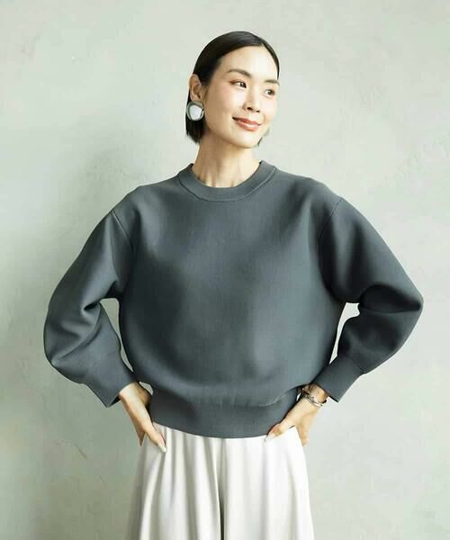 MICHEL KLEIN / ミッシェルクラン ニット・セーター | スウェットライクニットプルオーバー | 詳細12