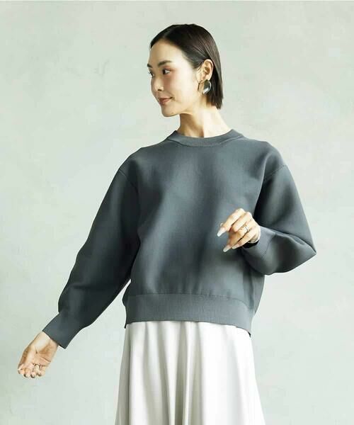 MICHEL KLEIN / ミッシェルクラン ニット・セーター | スウェットライクニットプルオーバー | 詳細13