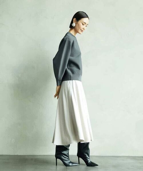 MICHEL KLEIN / ミッシェルクラン ニット・セーター | スウェットライクニットプルオーバー | 詳細15