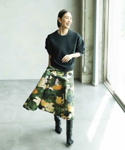 MICHEL KLEIN / ミッシェルクラン ニット・セーター | スウェットライクニットプルオーバー | 詳細3