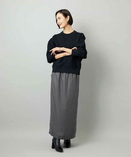 MICHEL KLEIN / ミッシェルクラン ニット・セーター | スウェットライクニットプルオーバー | 詳細8