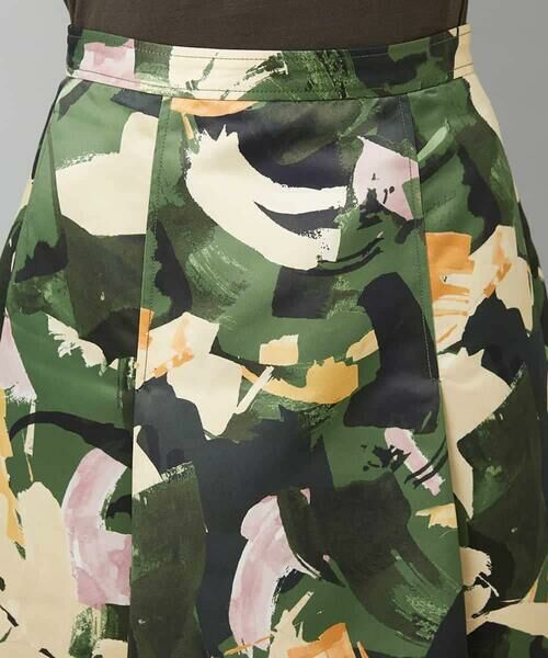 MICHEL KLEIN / ミッシェルクラン ロング・マキシ丈スカート | [セットアップ対応]モダンフラワープリントタックフレアスカート　 | 詳細27