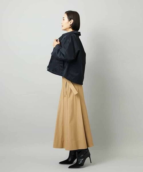 MICHEL KLEIN / ミッシェルクラン ロング・マキシ丈スカート | [セットアップ対応]ミリタリータックAラインスカート | 詳細12