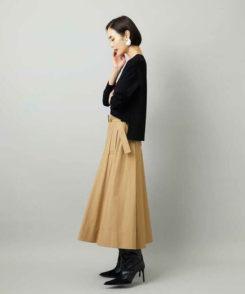 MICHEL KLEIN / ミッシェルクラン ロング・マキシ丈スカート | [セットアップ対応]ミリタリータックAラインスカート | 詳細17