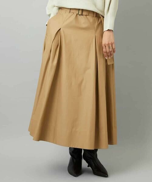 MICHEL KLEIN / ミッシェルクラン ロング・マキシ丈スカート | [セットアップ対応]ミリタリータックAラインスカート | 詳細2