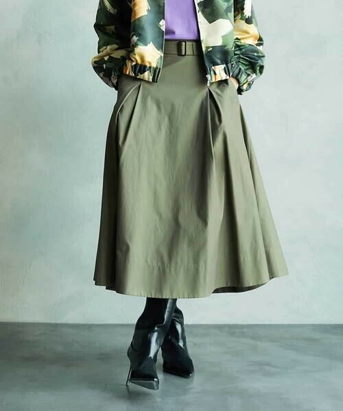 MICHEL KLEIN / ミッシェルクラン ロング・マキシ丈スカート | [セットアップ対応]ミリタリータックAラインスカート | 詳細21