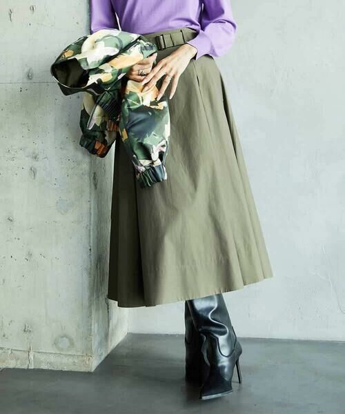 MICHEL KLEIN / ミッシェルクラン ロング・マキシ丈スカート | [セットアップ対応]ミリタリータックAラインスカート | 詳細22