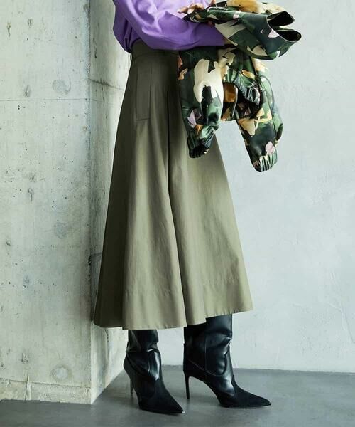 MICHEL KLEIN / ミッシェルクラン ロング・マキシ丈スカート | [セットアップ対応]ミリタリータックAラインスカート | 詳細23