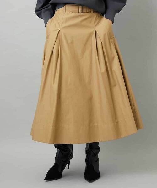 MICHEL KLEIN / ミッシェルクラン ロング・マキシ丈スカート | [セットアップ対応]ミリタリータックAラインスカート | 詳細7