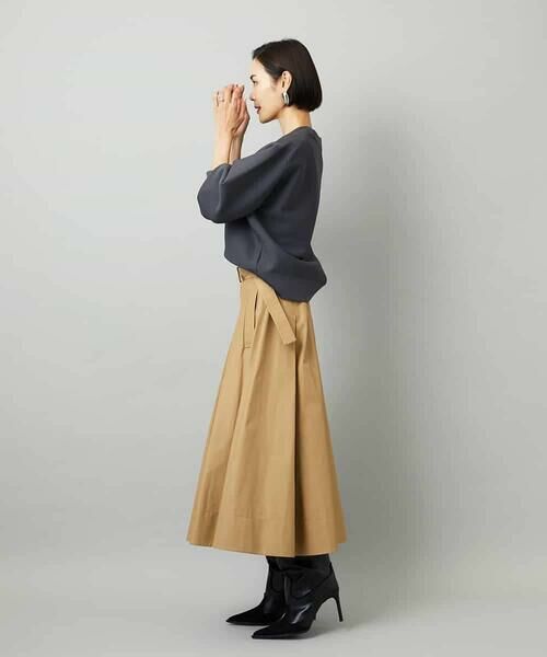 MICHEL KLEIN / ミッシェルクラン ロング・マキシ丈スカート | [セットアップ対応]ミリタリータックAラインスカート | 詳細9