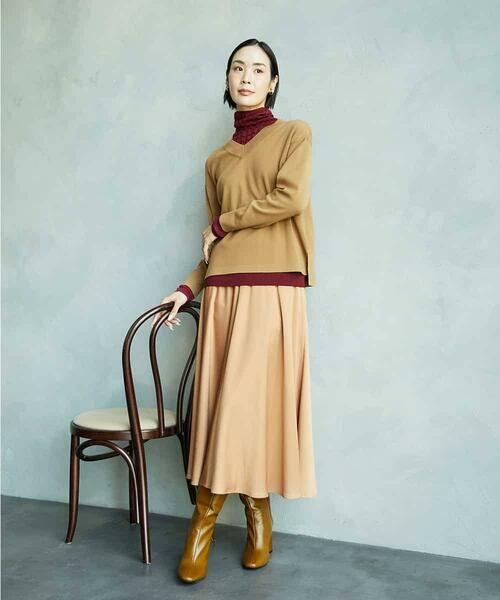 MICHEL KLEIN / ミッシェルクラン ロング・マキシ丈スカート | サテンマーメードスカート | 詳細1