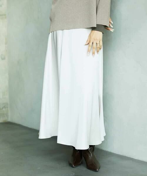 MICHEL KLEIN / ミッシェルクラン ロング・マキシ丈スカート | サテンマーメードスカート | 詳細11