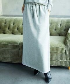 MICHEL KLEIN / ミッシェルクラン ロング・マキシ丈スカート | [セットアップ対応]ラメ裏毛ナロースカート