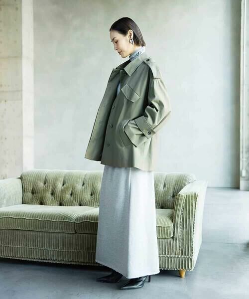 MICHEL KLEIN / ミッシェルクラン ロング・マキシ丈スカート | [セットアップ対応]ラメ裏毛ナロースカート | 詳細10