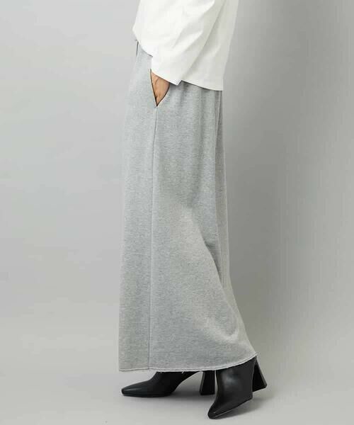 MICHEL KLEIN / ミッシェルクラン ロング・マキシ丈スカート | [セットアップ対応]ラメ裏毛ナロースカート | 詳細12