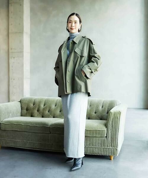 MICHEL KLEIN / ミッシェルクラン ロング・マキシ丈スカート | [セットアップ対応]ラメ裏毛ナロースカート | 詳細9