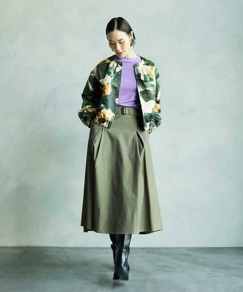 MICHEL KLEIN / ミッシェルクラン セットアップ | [セットアップ対応]モダンフラワープリントブルゾン | 詳細3