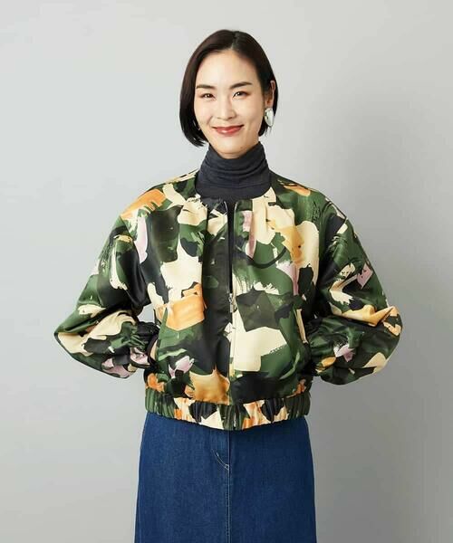 MICHEL KLEIN / ミッシェルクラン セットアップ | [セットアップ対応]モダンフラワープリントブルゾン | 詳細4