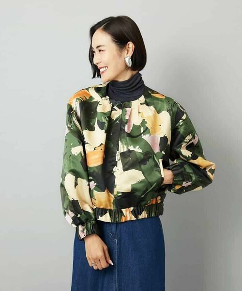 MICHEL KLEIN / ミッシェルクラン セットアップ | [セットアップ対応]モダンフラワープリントブルゾン | 詳細5