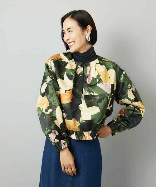 MICHEL KLEIN / ミッシェルクラン セットアップ | [セットアップ対応]モダンフラワープリントブルゾン | 詳細6