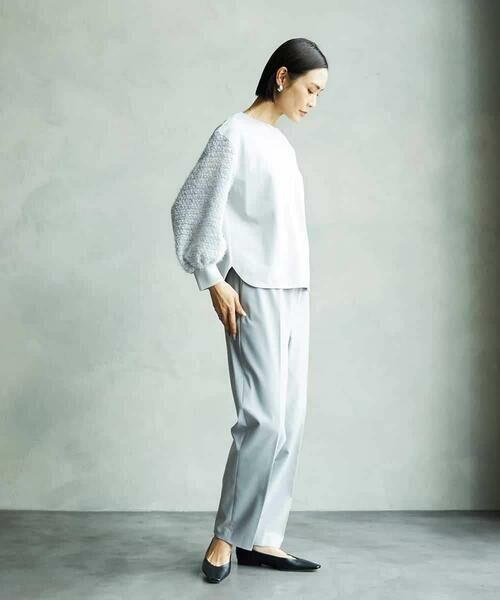 MICHEL KLEIN / ミッシェルクラン カットソー | パフスリーブ異素材カットソー | 詳細19