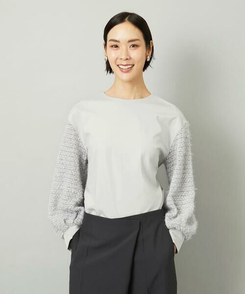 MICHEL KLEIN / ミッシェルクラン カットソー | パフスリーブ異素材カットソー | 詳細20