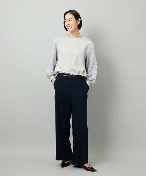 MICHEL KLEIN / ミッシェルクラン カットソー | パフスリーブ異素材カットソー | 詳細24