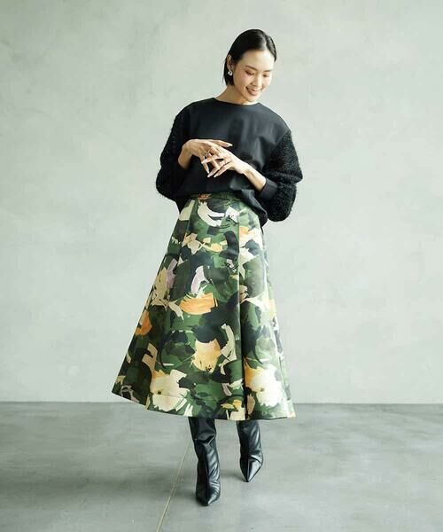 MICHEL KLEIN / ミッシェルクラン カットソー | パフスリーブ異素材カットソー | 詳細3