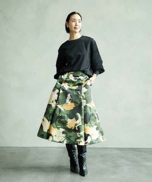 MICHEL KLEIN / ミッシェルクラン カットソー | パフスリーブ異素材カットソー | 詳細4