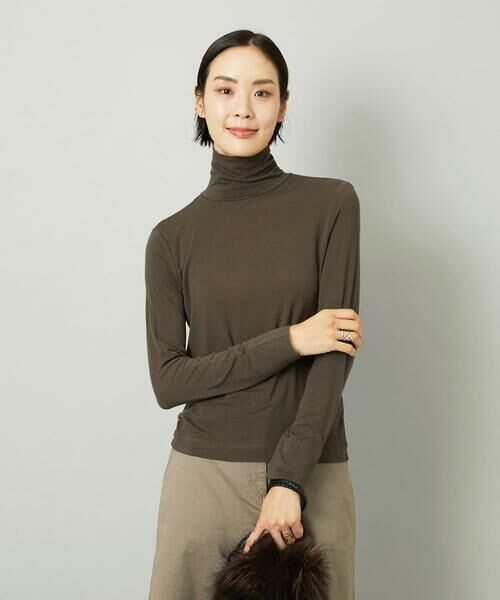 MICHEL KLEIN / ミッシェルクラン カットソー | ［レイヤードにおすすめ］シアーハイネックカットソー | 詳細10