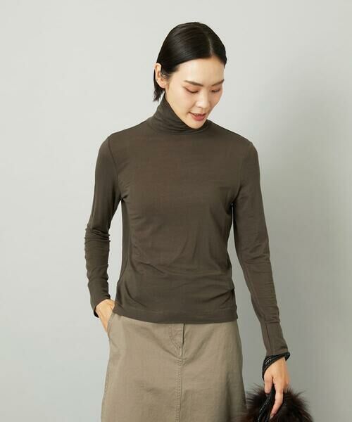 MICHEL KLEIN / ミッシェルクラン カットソー | ［レイヤードにおすすめ］シアーハイネックカットソー | 詳細11