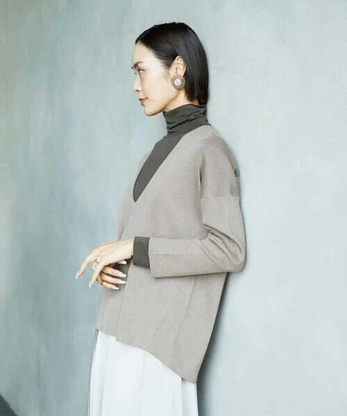 MICHEL KLEIN / ミッシェルクラン カットソー | ［レイヤードにおすすめ］シアーハイネックカットソー | 詳細6