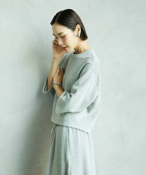 MICHEL KLEIN / ミッシェルクラン カットソー | [セットアップ対応]ラメ裏毛プルオーバー | 詳細1