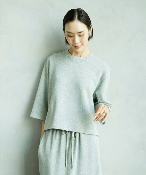 MICHEL KLEIN / ミッシェルクラン カットソー | [セットアップ対応]ラメ裏毛プルオーバー | 詳細2