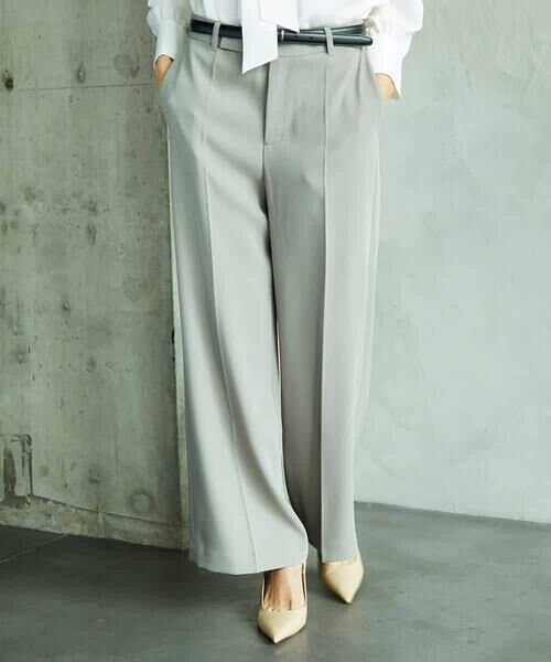 MICHEL KLEIN/ミッシェルクラン [セットアップ対応]ワイドパンツ ベージュ 38