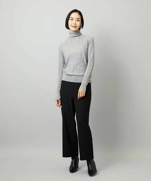 MICHEL KLEIN / ミッシェルクラン その他パンツ | [定番人気]ストレッチ裏起毛ワイドパンツ | 詳細18