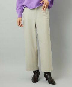 MICHEL KLEIN / ミッシェルクラン その他パンツ | ［定番人気/新色追加］裏起毛ワイドクロップドパンツ(機能素材)