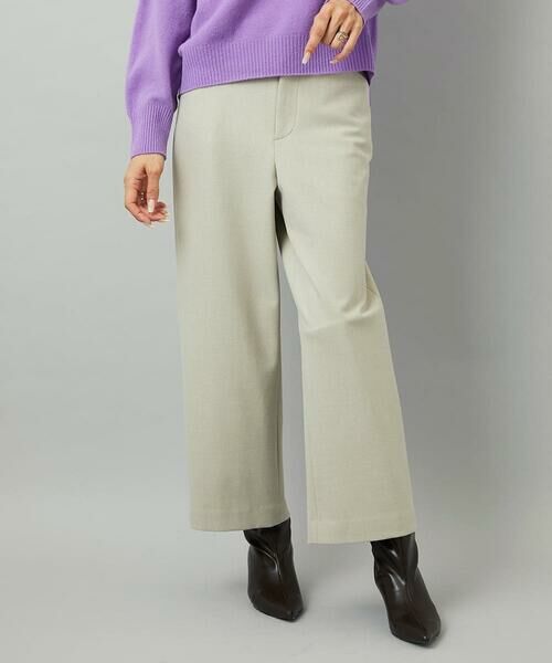 MICHEL KLEIN / ミッシェルクラン その他パンツ | ［定番人気/新色追加］裏起毛ワイドクロップドパンツ(機能素材) | 詳細1