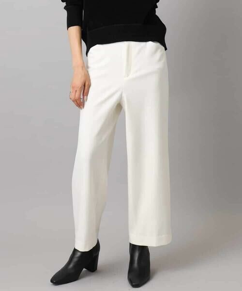 MICHEL KLEIN / ミッシェルクラン その他パンツ | ［定番人気/新色追加］裏起毛ワイドクロップドパンツ(機能素材) | 詳細10