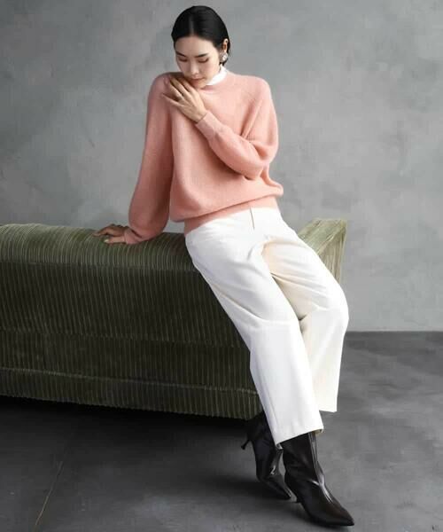 MICHEL KLEIN / ミッシェルクラン その他パンツ | ［定番人気/新色追加］裏起毛ワイドクロップドパンツ(機能素材) | 詳細17