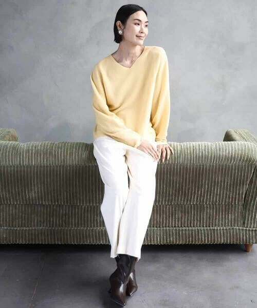 MICHEL KLEIN / ミッシェルクラン その他パンツ | ［定番人気/新色追加］裏起毛ワイドクロップドパンツ(機能素材) | 詳細19