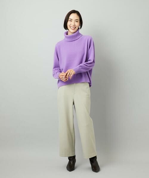 MICHEL KLEIN / ミッシェルクラン その他パンツ | ［定番人気/新色追加］裏起毛ワイドクロップドパンツ(機能素材) | 詳細2