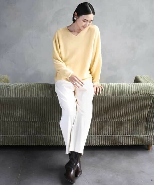 MICHEL KLEIN / ミッシェルクラン その他パンツ | ［定番人気/新色追加］裏起毛ワイドクロップドパンツ(機能素材) | 詳細20