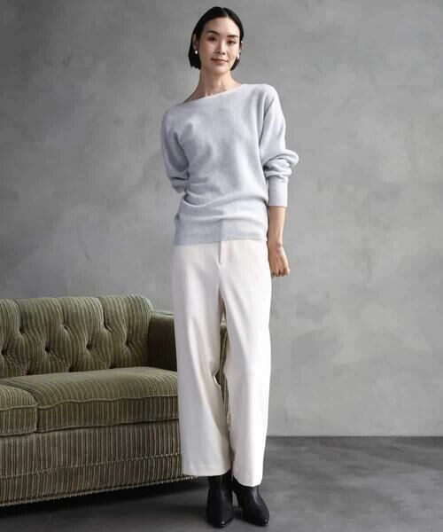 MICHEL KLEIN / ミッシェルクラン その他パンツ | ［定番人気/新色追加］裏起毛ワイドクロップドパンツ(機能素材) | 詳細23