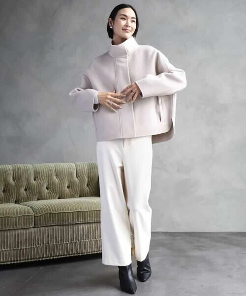 MICHEL KLEIN / ミッシェルクラン その他パンツ | ［定番人気/新色追加］裏起毛ワイドクロップドパンツ(機能素材) | 詳細24