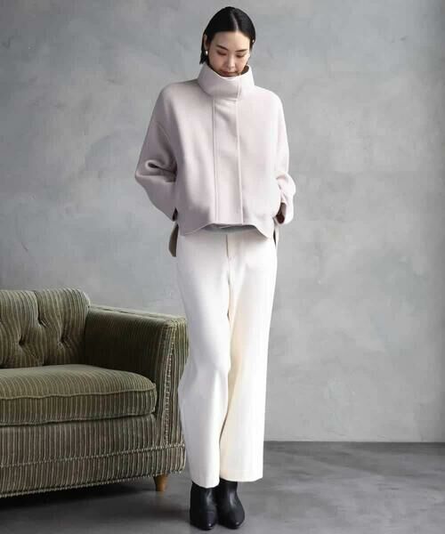 MICHEL KLEIN / ミッシェルクラン その他パンツ | ［定番人気/新色追加］裏起毛ワイドクロップドパンツ(機能素材) | 詳細25