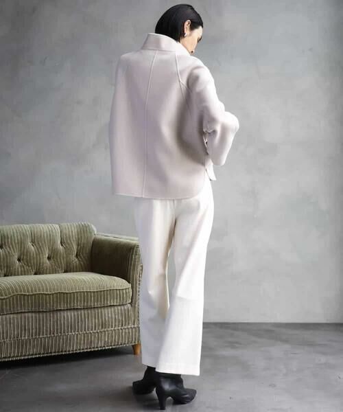 MICHEL KLEIN / ミッシェルクラン その他パンツ | ［定番人気/新色追加］裏起毛ワイドクロップドパンツ(機能素材) | 詳細26